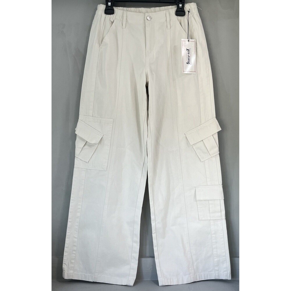 Los Angeles Sixty Six Girl’s Junior Wide Legged Baggy Street Wear White NWT 9